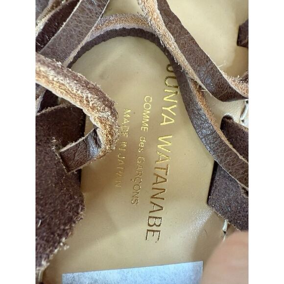 Junya Watanabe x Comme des Garçons Brown Leather Wrap Sandals XS US 6 - Picture 10 of 11